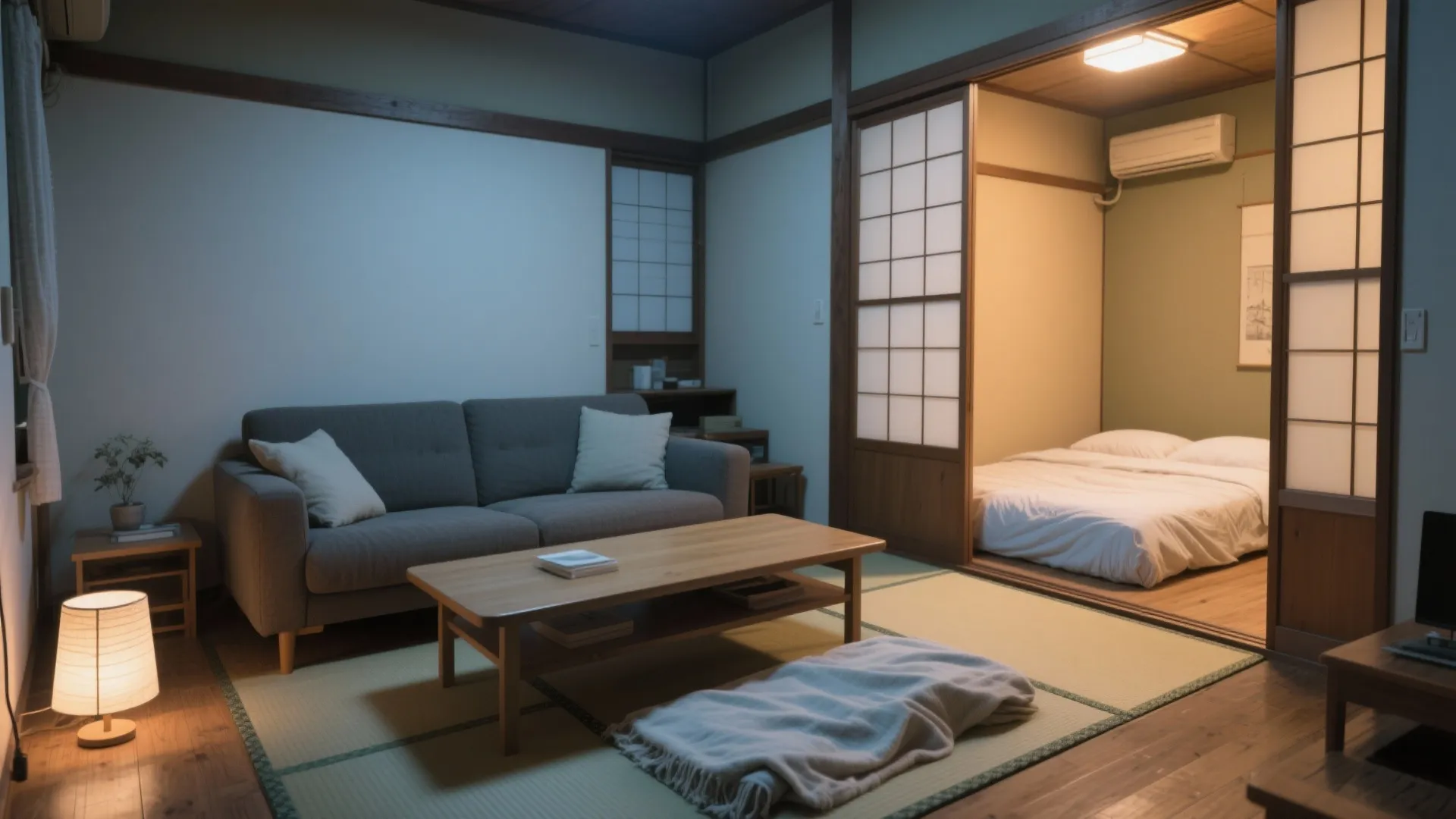 Tips 2: リビングは“可変の場”に（东京小户型 × 日式风格）