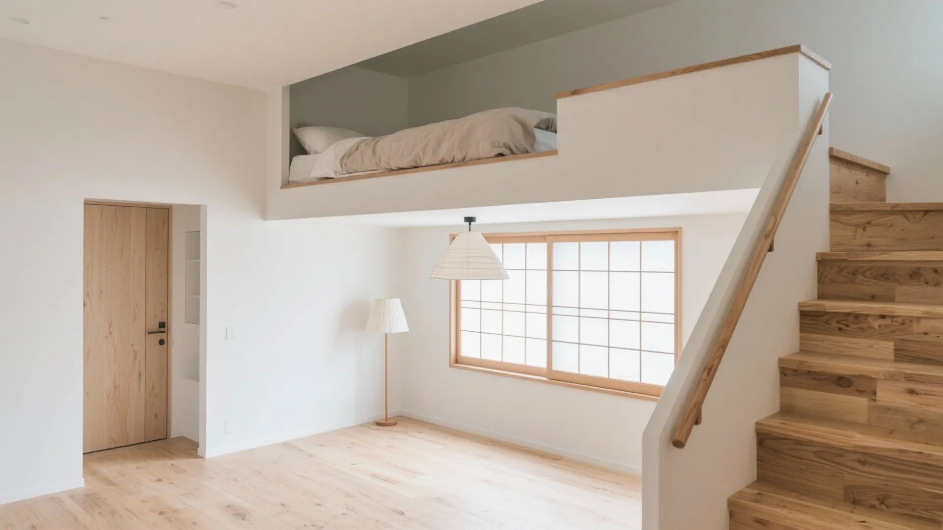 東京小戸型の階段付きロフトベッド活用術・5つのデザインアイデア: 1R/1Kのレジデンスで“ホワイト”を軸に心地よく暮らすための動線と収納設計