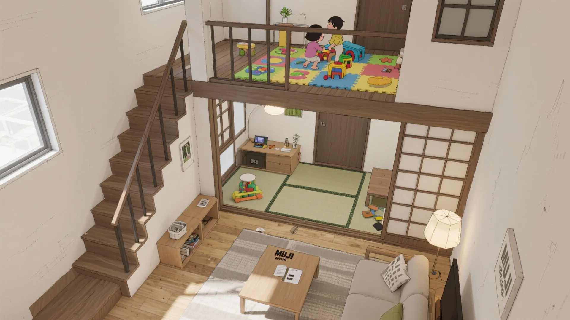 Tips 1: 「走る」を「遊ぶ」に変える間取りの誘導（動線とゾーニング）