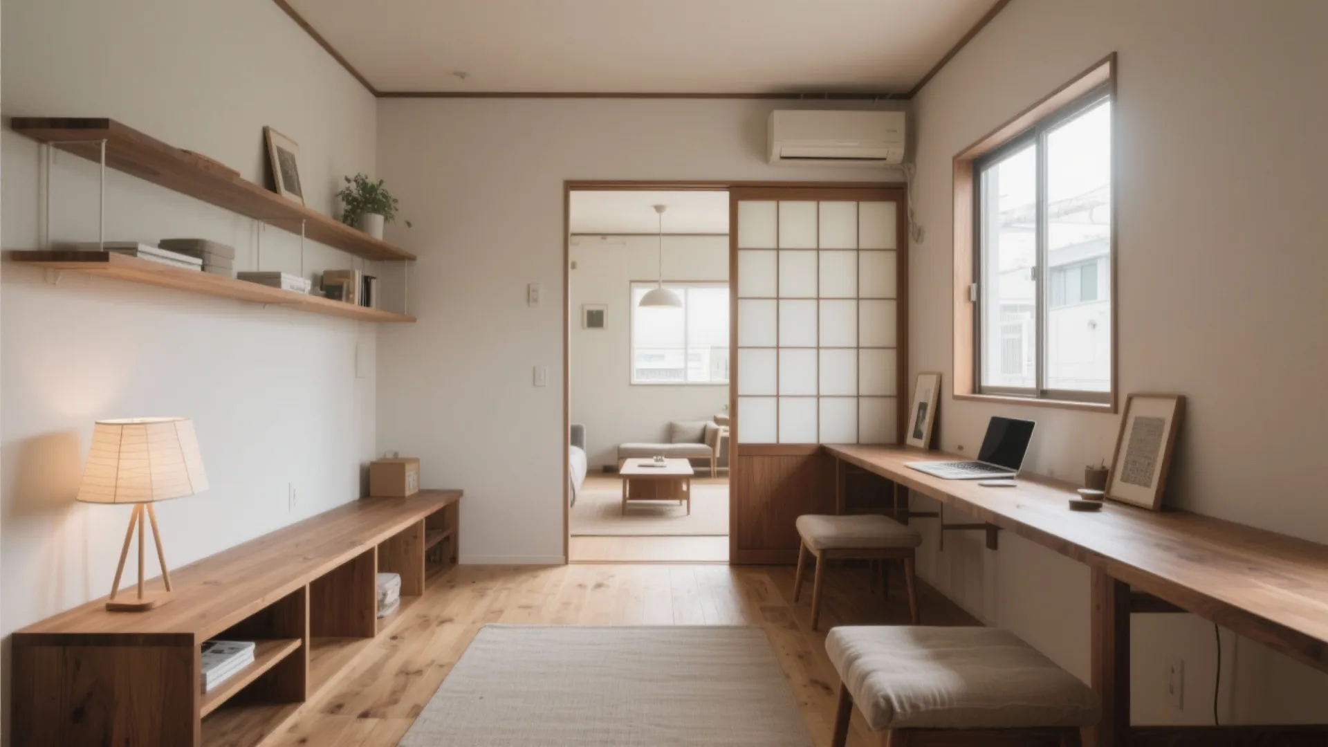 廊下をなくして部屋を広げる：通路＝居場所の考え方（東京小户型・日式風格）