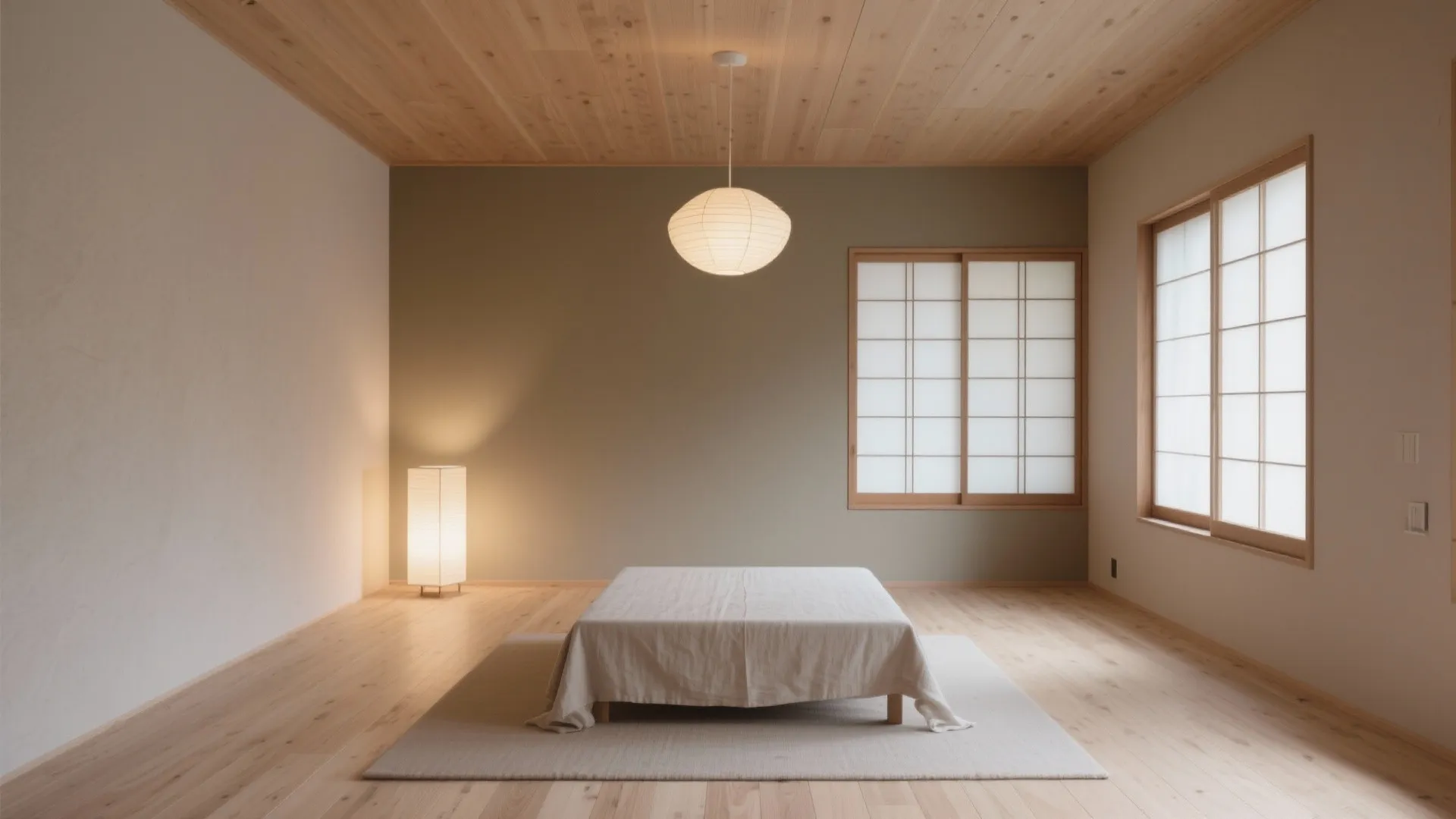 Tips 4: 床・壁・天井の3面で色を揃え、素材で奥行きを足す（日式风格・東京）