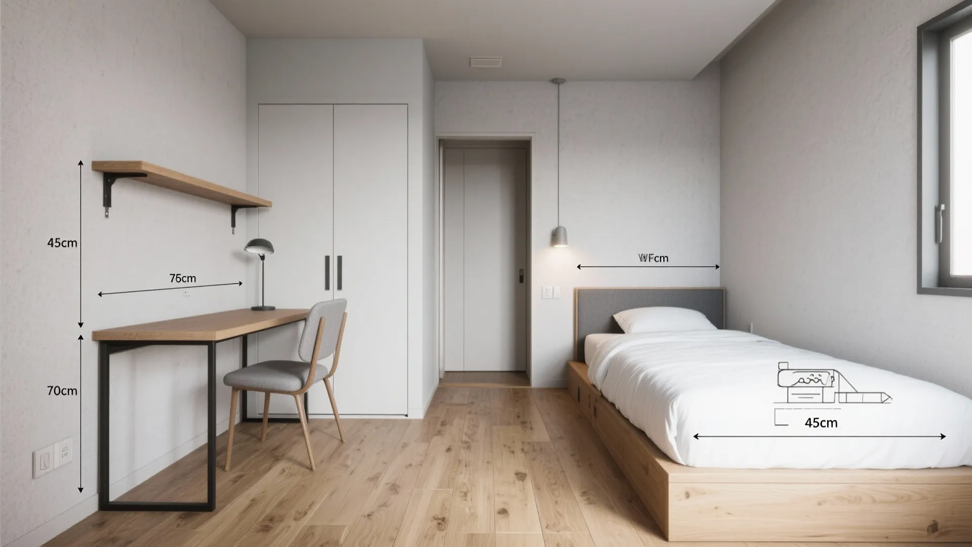 Tips 4: 個室は“用途優先の寸法”で家具を選ぶ（東京小戸型）