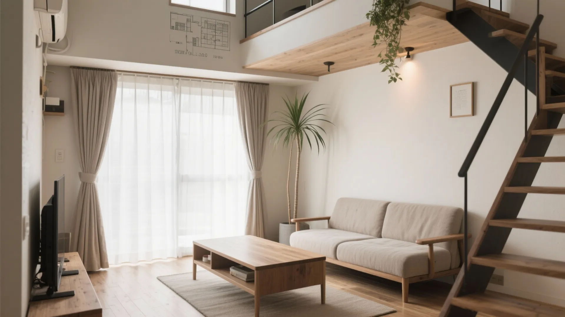 “低い家具＋縦ライン”で高さを強調（東京小戸型でも効く視覚操作）