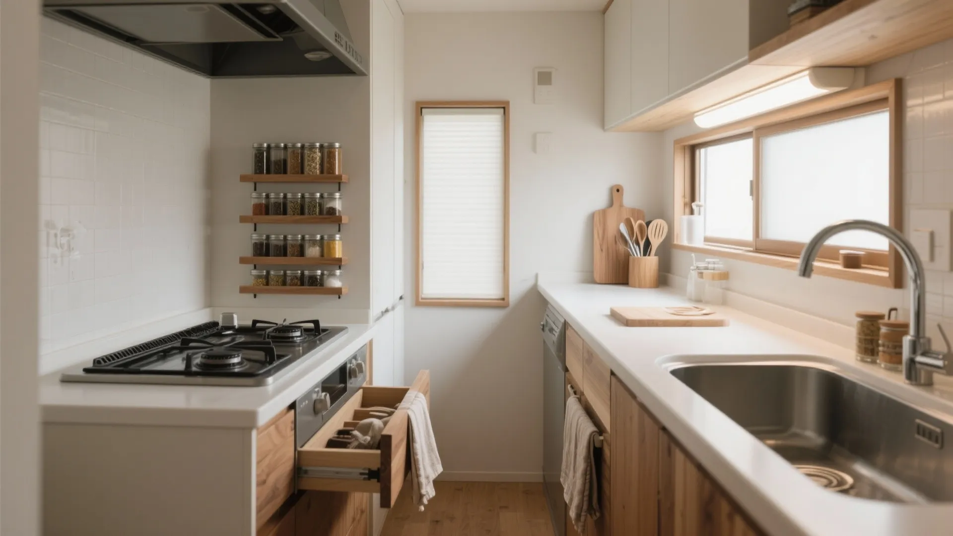 Tips 5: キッチンは“ワンアクション化”で生活が整う（収納技巧と動線規画の合わせ技）