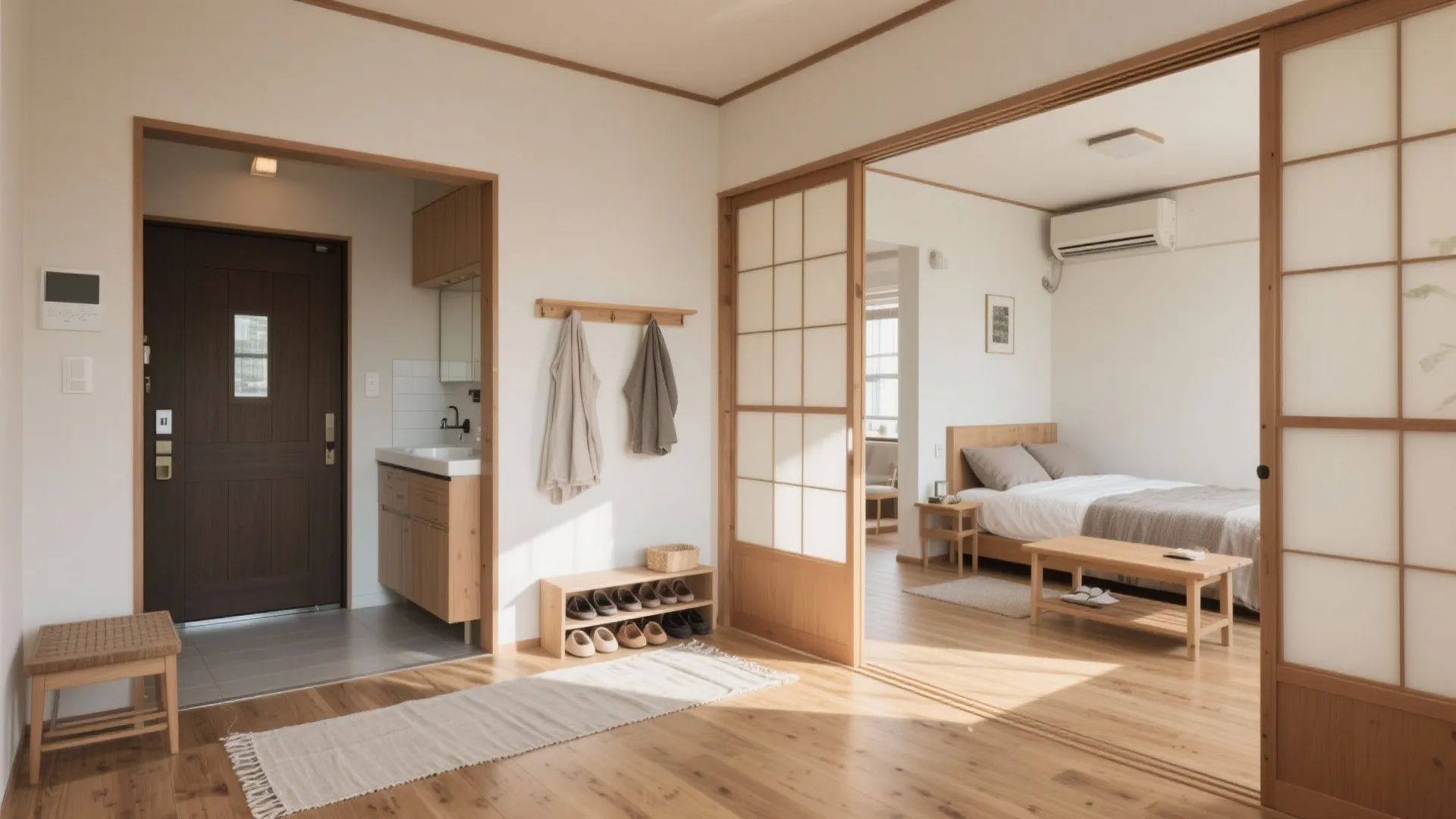 Tips 1: 南玄関×回遊動線で朝の渋滞をなくす（動線規劃・東京小戶型）