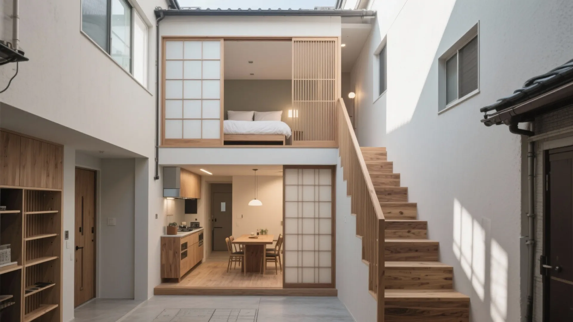 Tips 1: 東京小戸型の「上下動線」を分ける｜動線規則で暮らしを安定させる