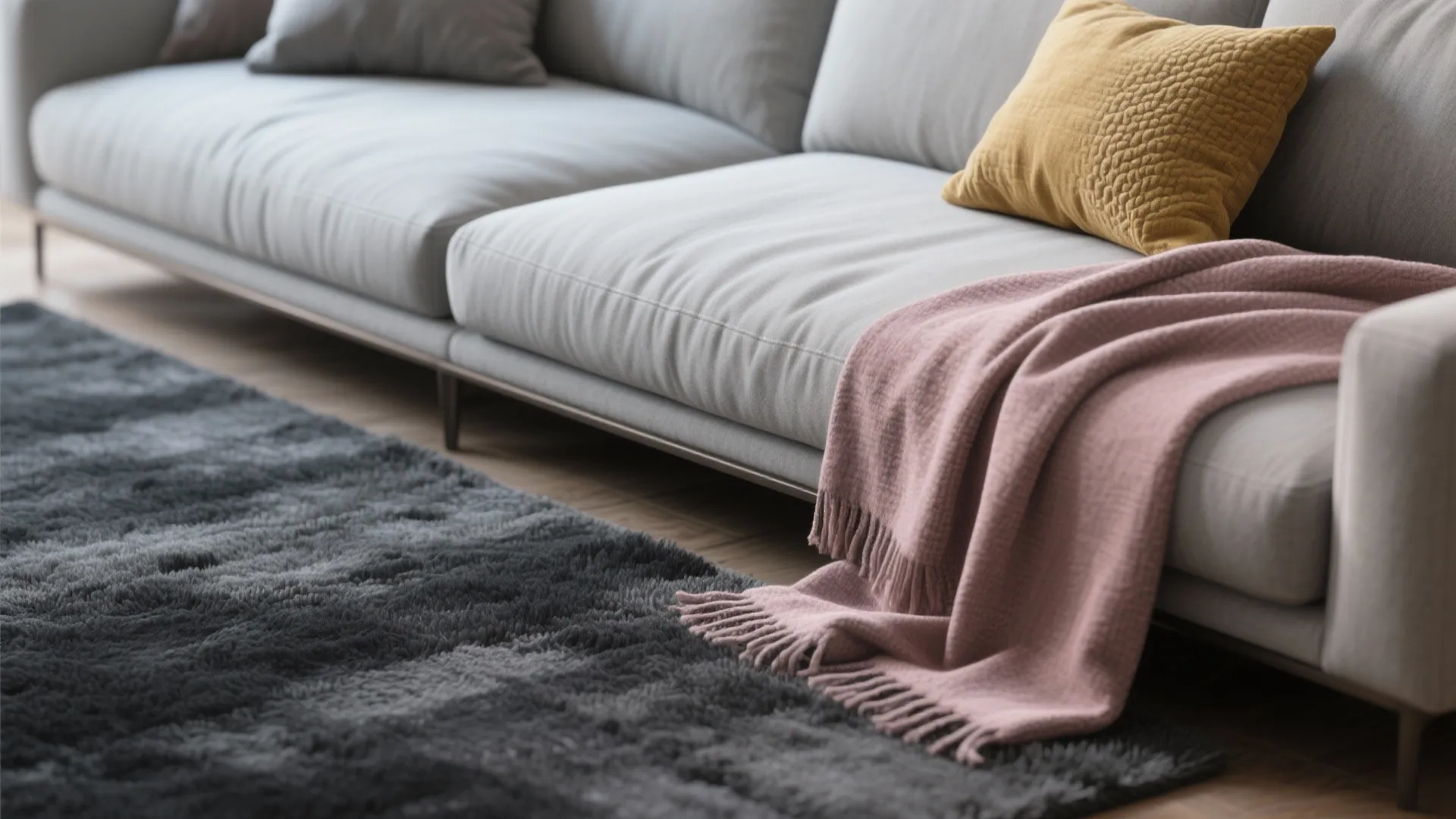 5. Use tonal layering with cushions and throws