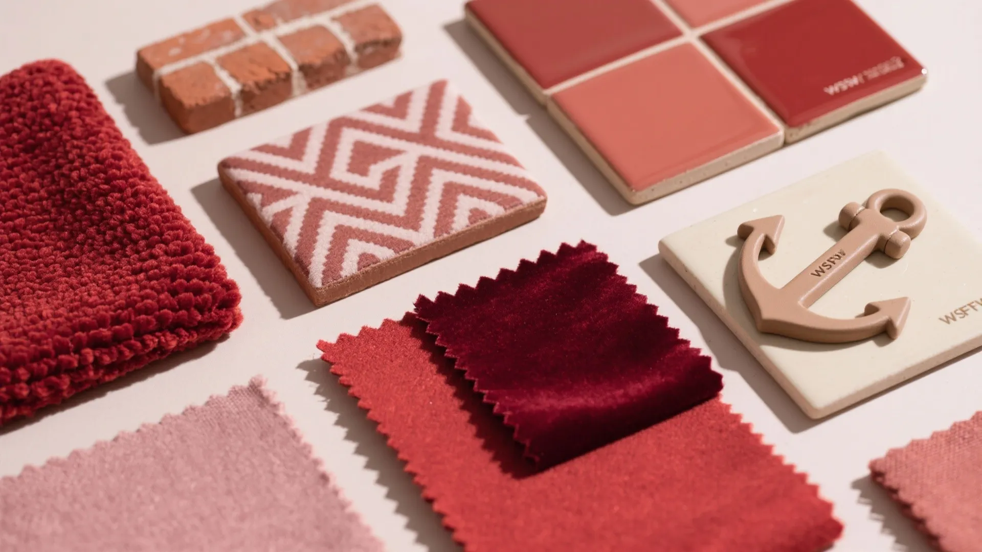 Tonal reds with restrained pattern