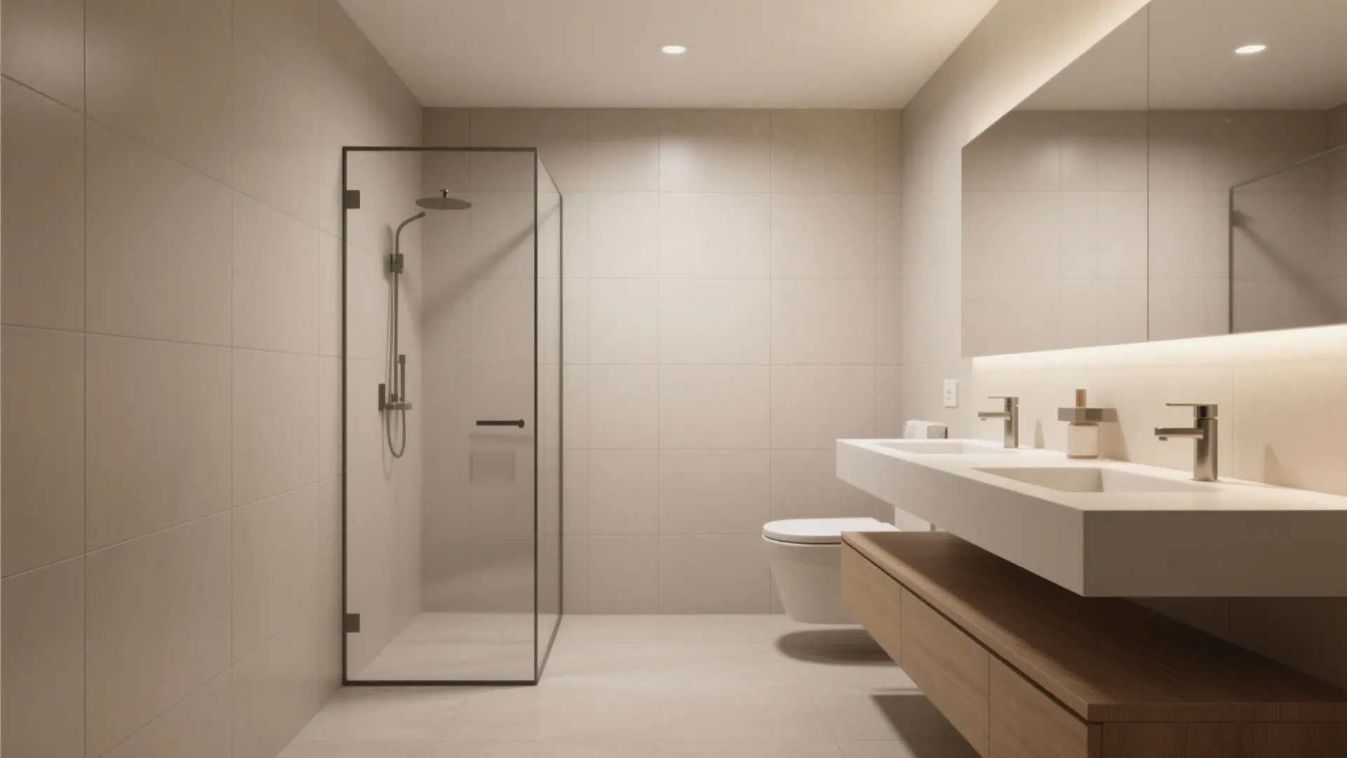 Minimalist Neutrals with Tone-on-Tone Grout