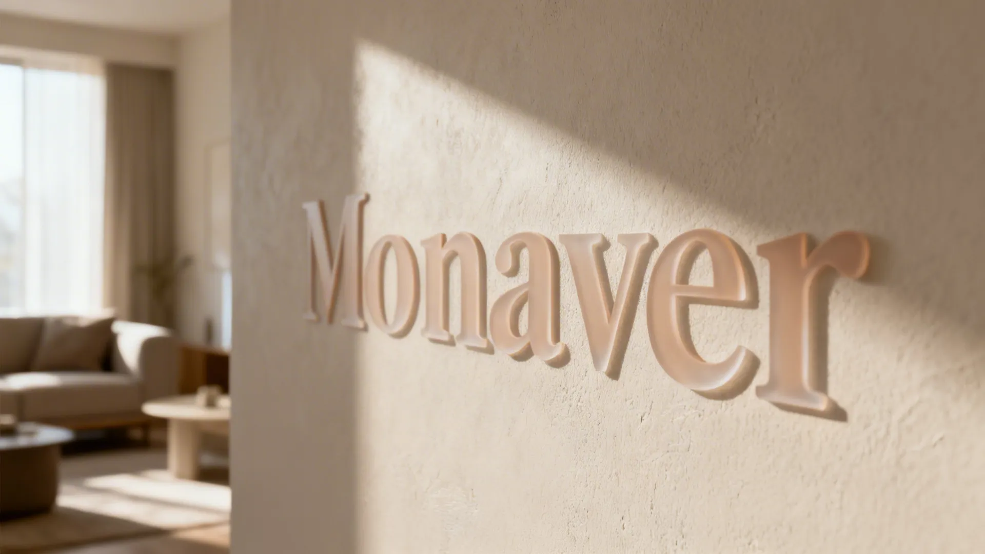 5. Subtle, tone-on-tone lettering for minimalist spaces