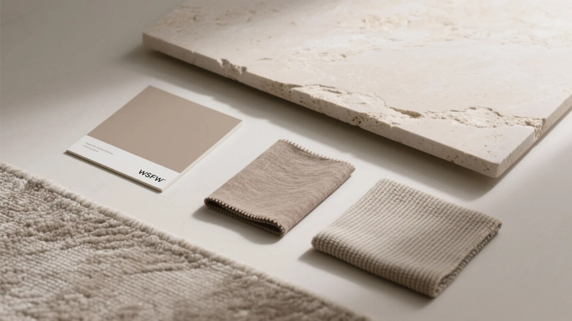 4) Tone-on-tone palette with one material hero