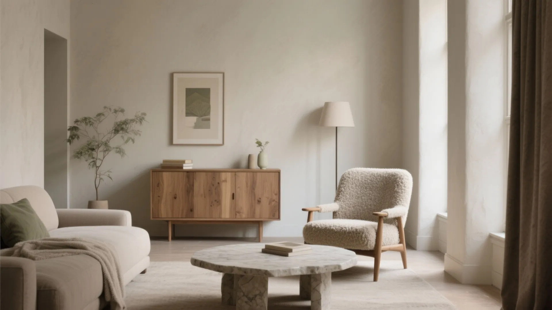 1) Tone-on-tone neutrals with tactile contrast