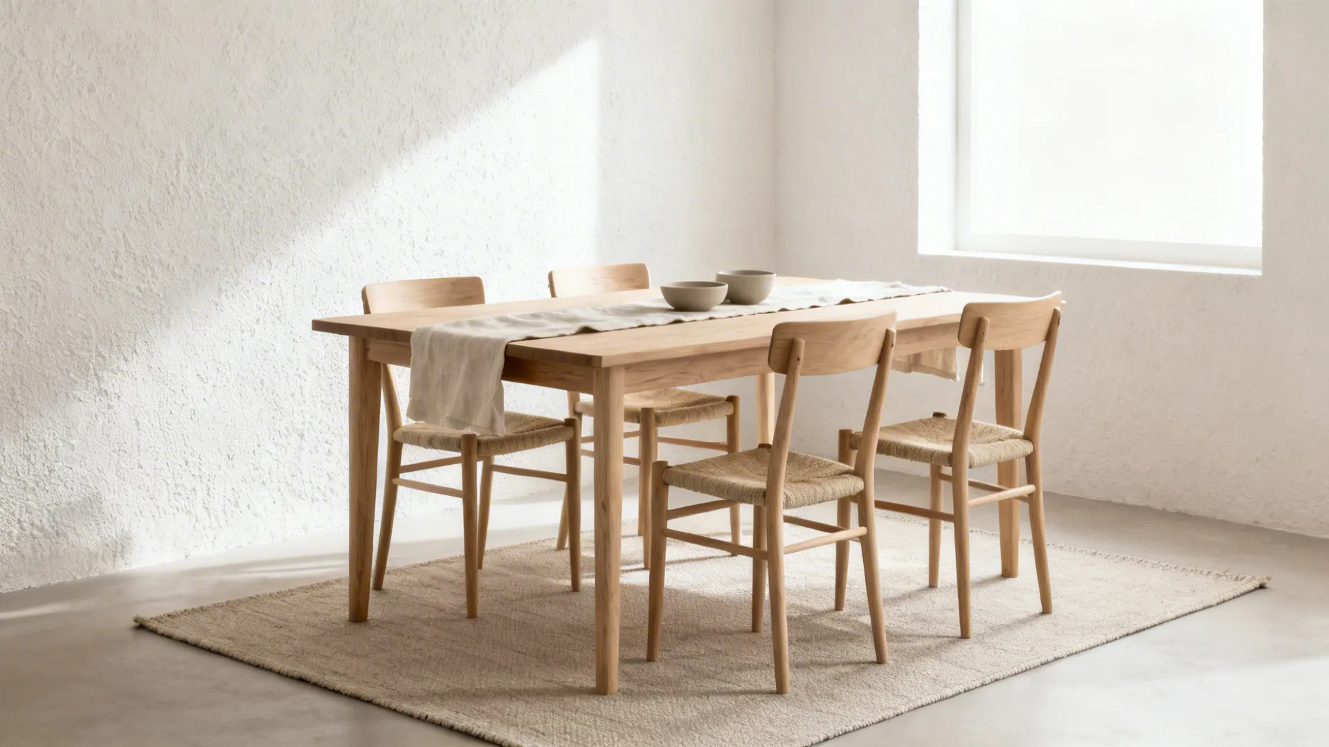 3) Tone-on-Tone: Oak with Light Walls and Linen