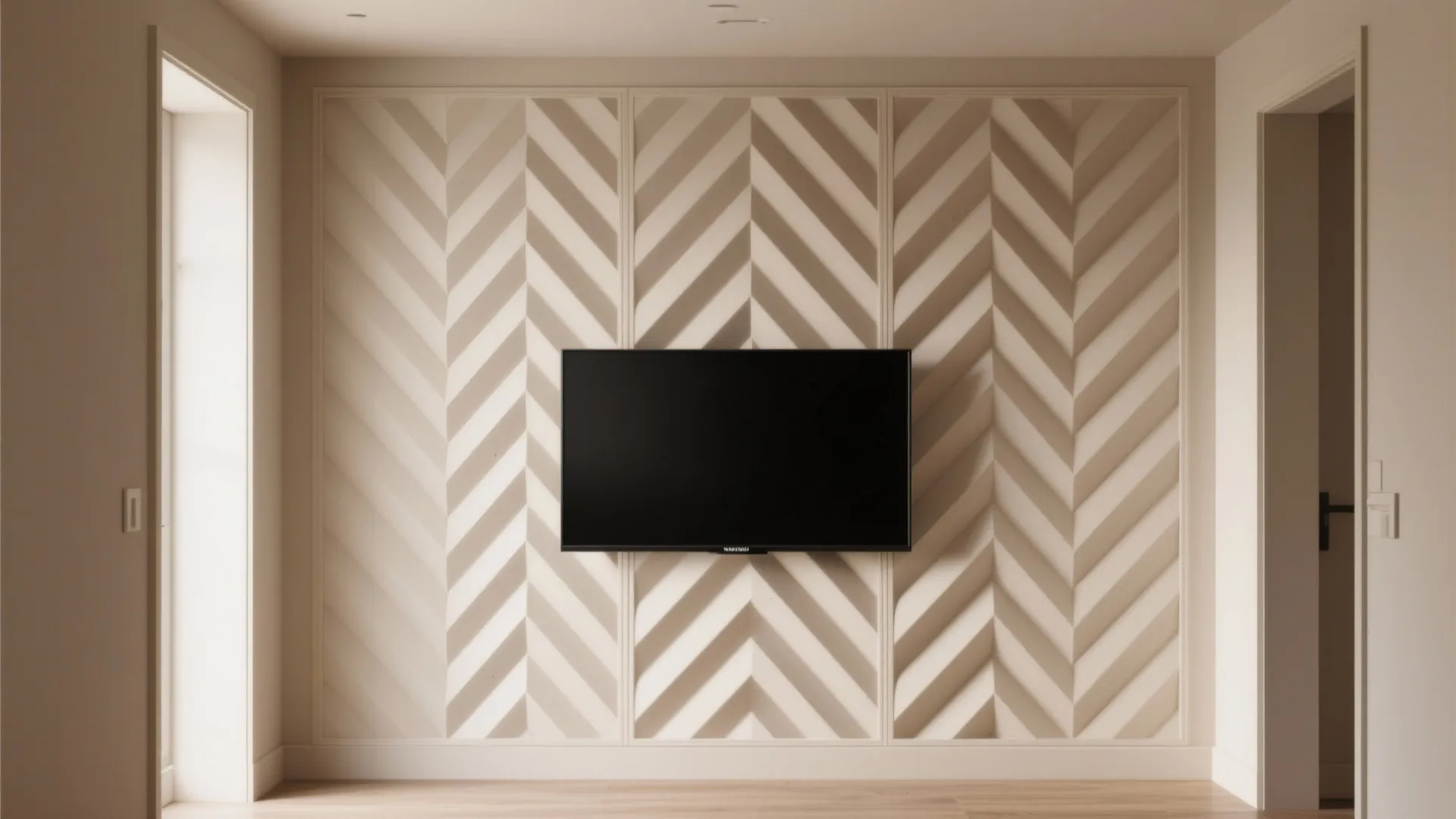 Textured geometric paint with tone-on-tone pattern