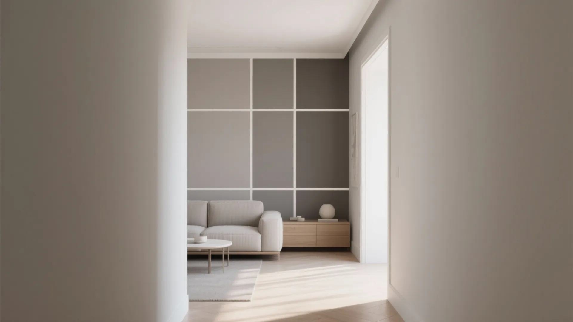 Tone-on-Tone Color Blocking Accent Wall