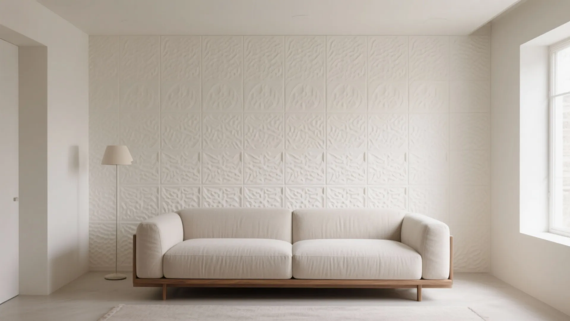 Tone-on-Tone Micro-Embossed Feature Wall