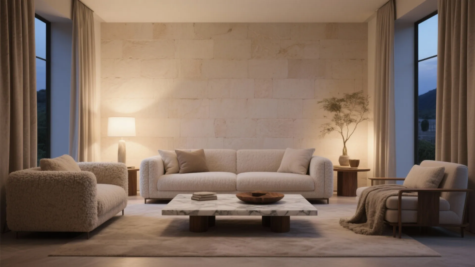 Quiet luxury through tone-on-tone textures