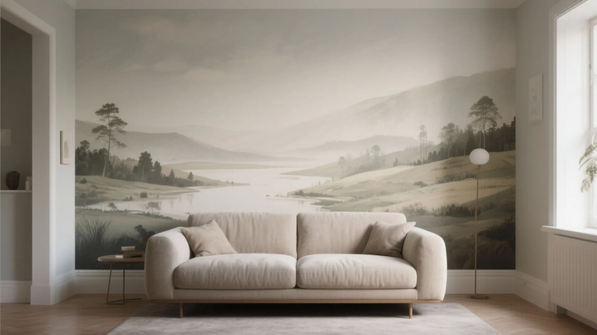 4. Toned Murals and Landscapes as Art Substitutes