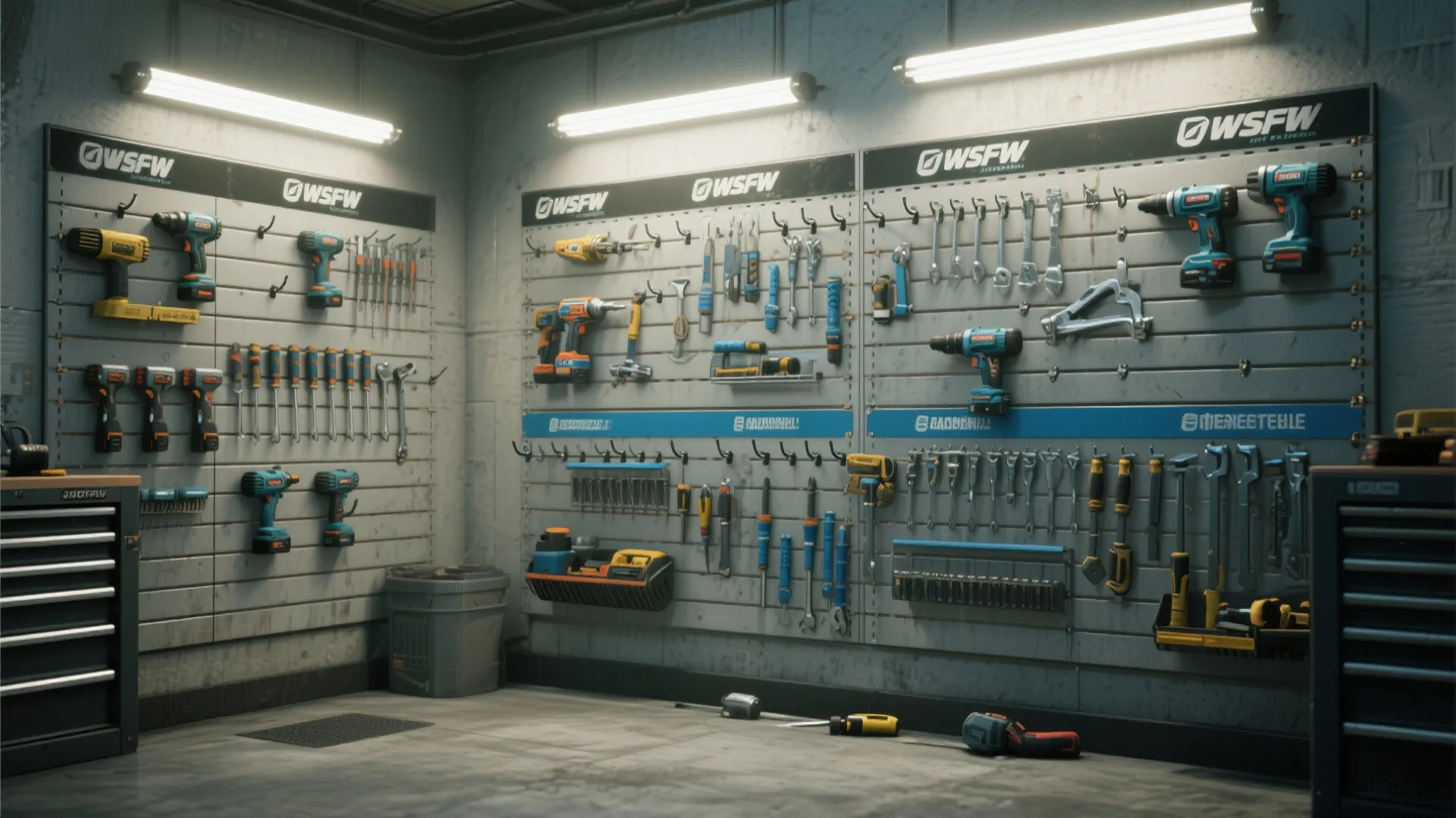2. Vertical tool storage that looks tidy