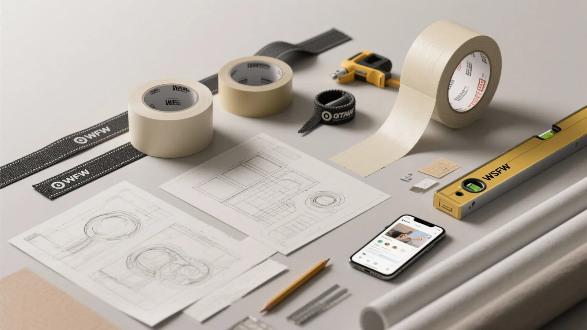 5. Heavy-duty double-sided tape, velcro strips and planning tips