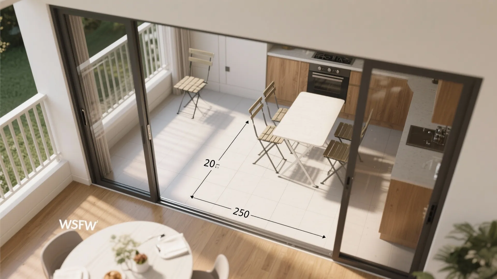 Indoor-outdoor dining continuity