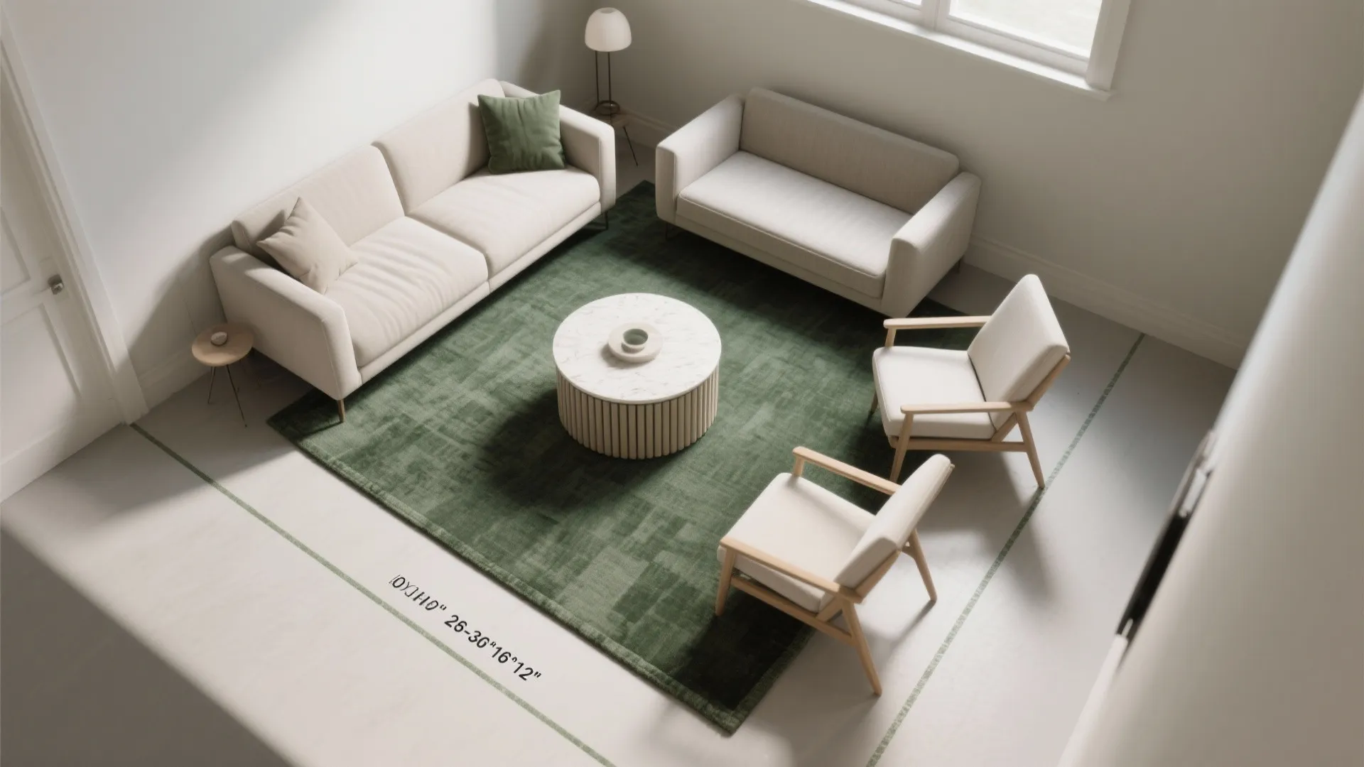 5. Asymmetrical sets: sofa + daybed + light chairs