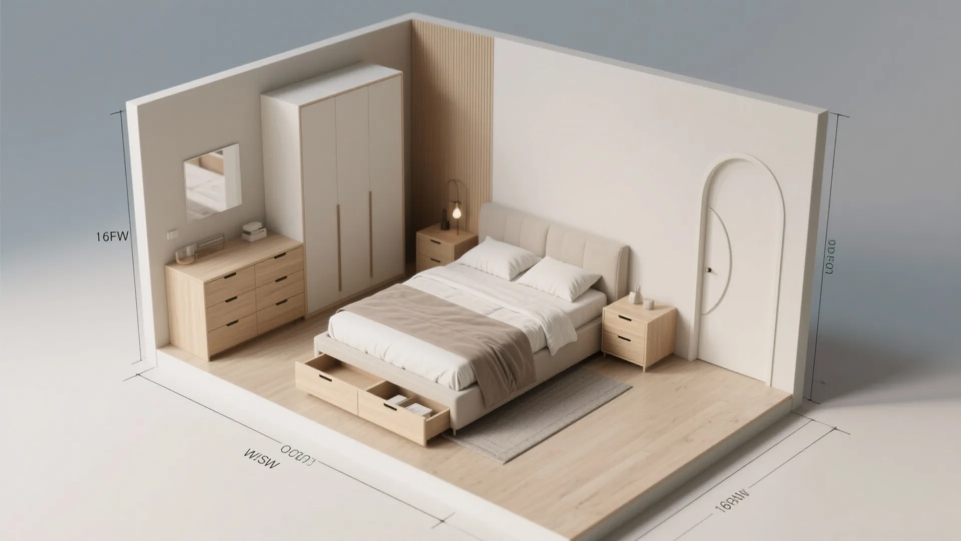 3. Choose multifunctional furniture and slim profiles