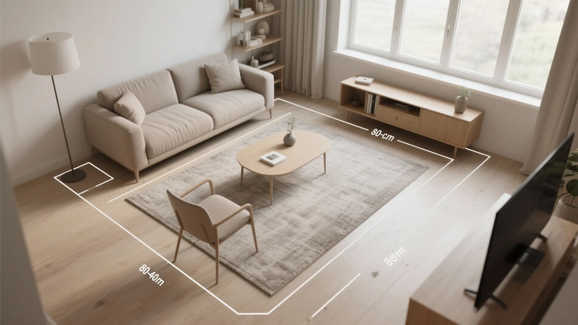 Right-Size Seating: Compact Sofa + Slender Armchairs