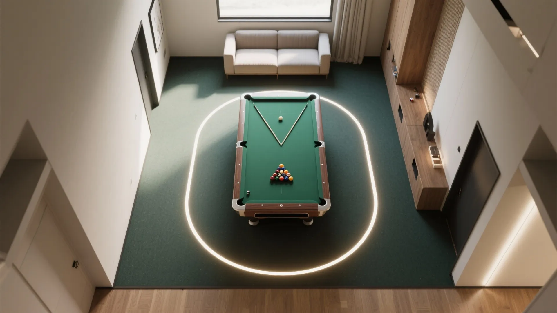 Bar-Size Table with Smart Clearance Planning