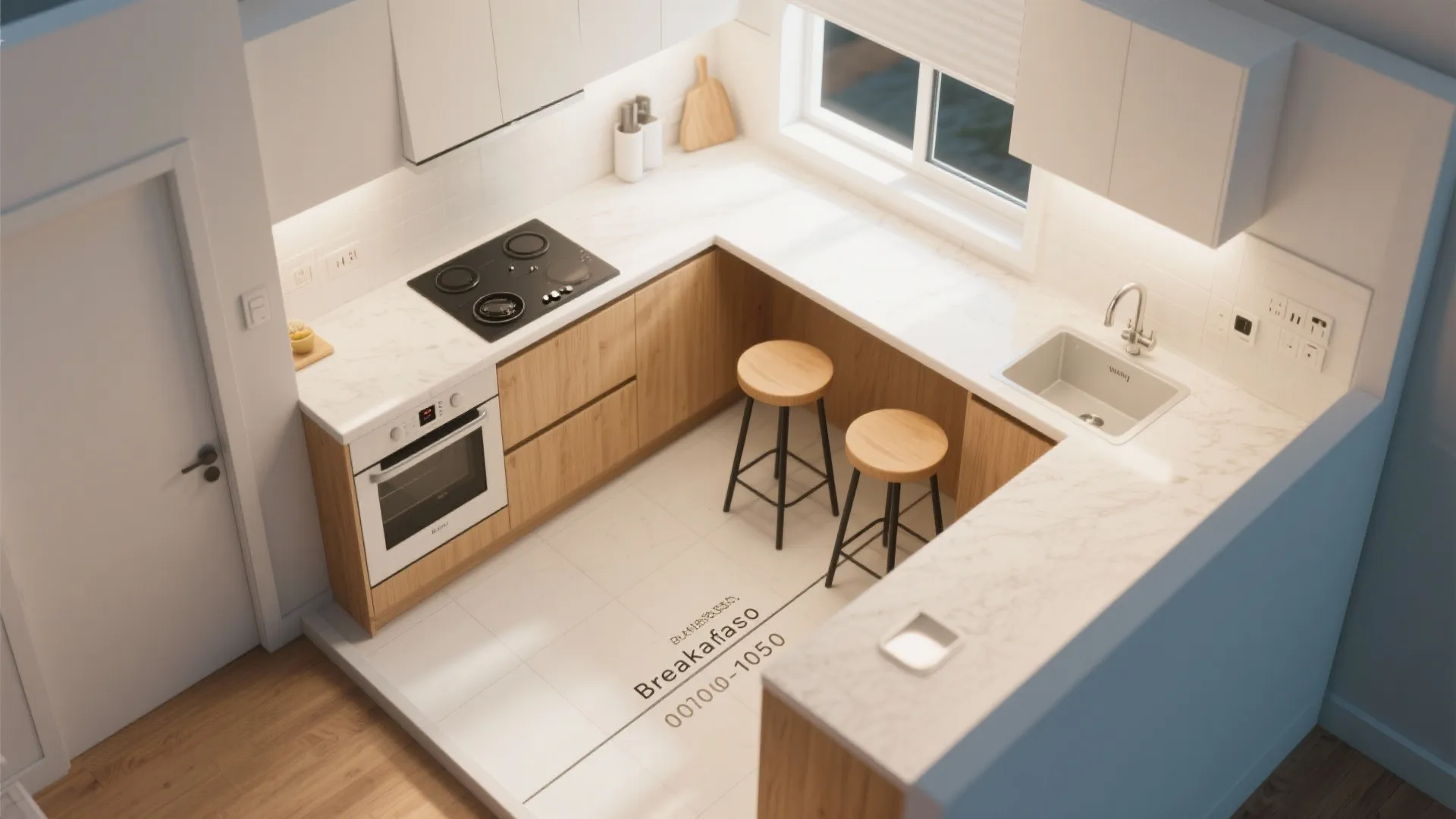 Hybrid Breakfast Bar + Work Nook