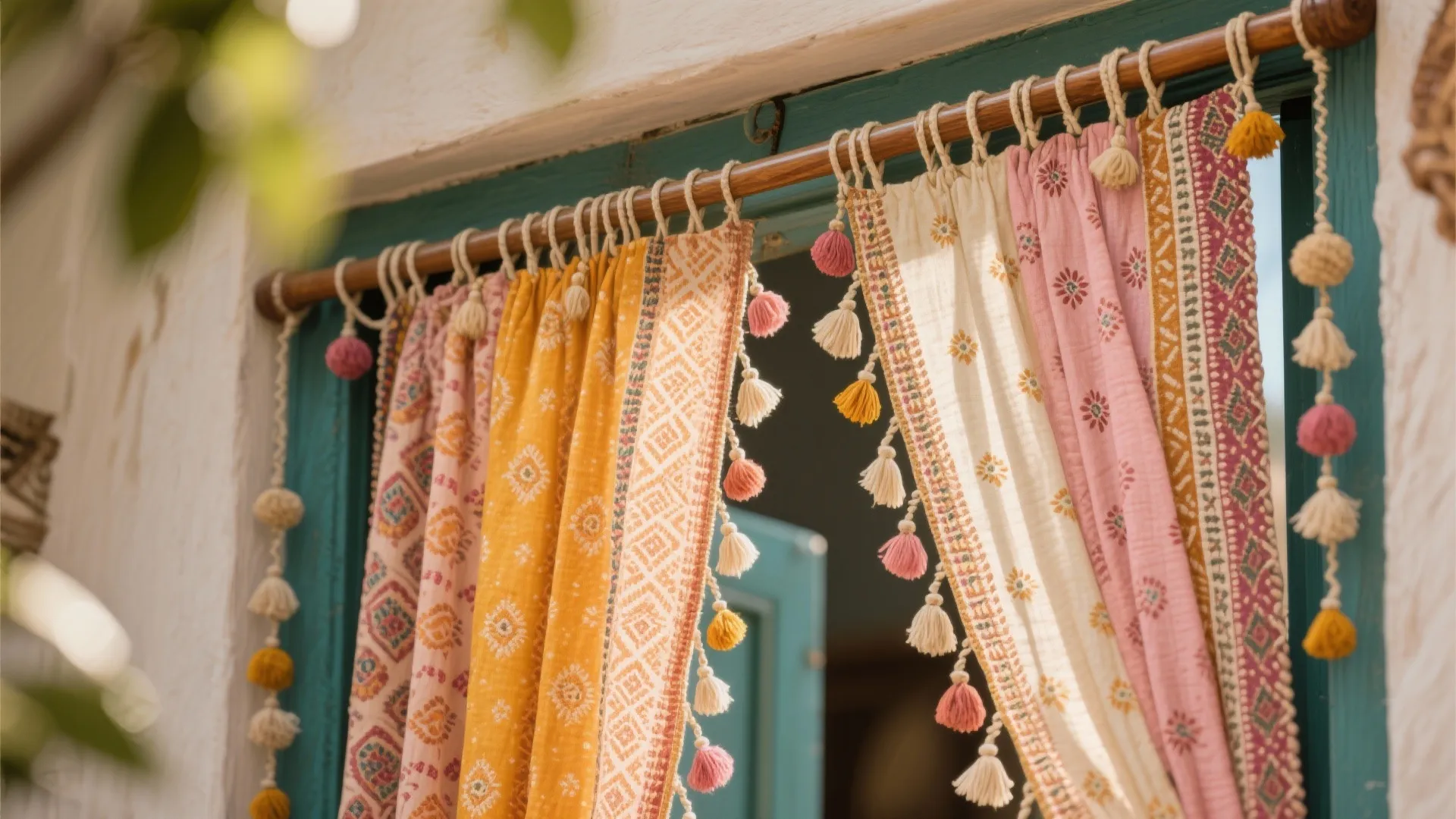 Handmade Torans and Fabric Layers for a Soft, Luxe Look