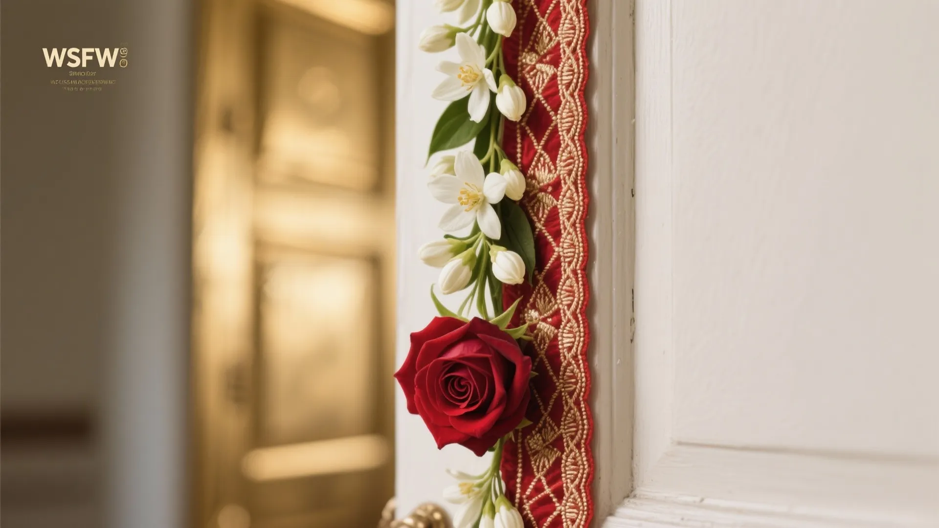 Jasmine and rose toran (door frame garland)