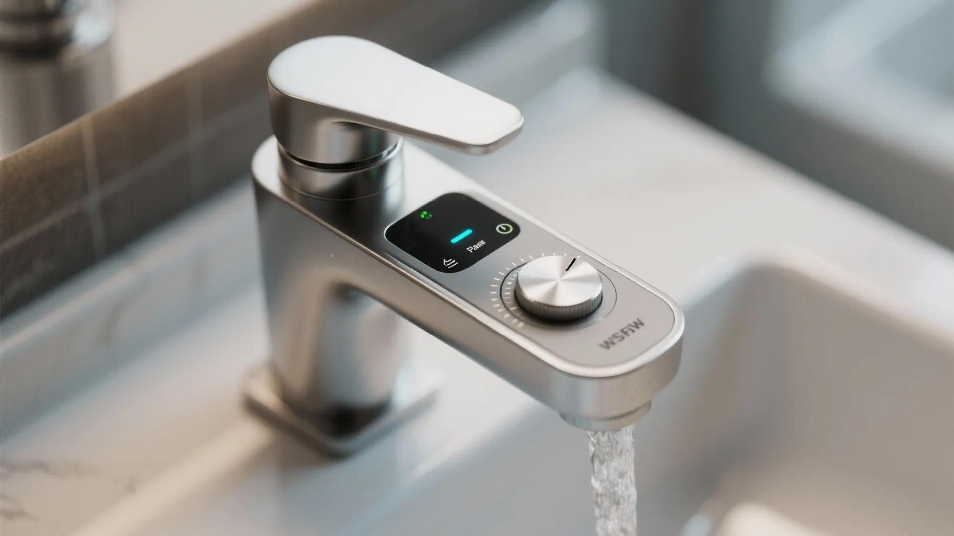4. Touchless Faucet with Adjustable Flow and Pause Button