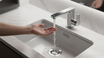 Modern Bathroom Sink Design with Smart Faucet Technology
