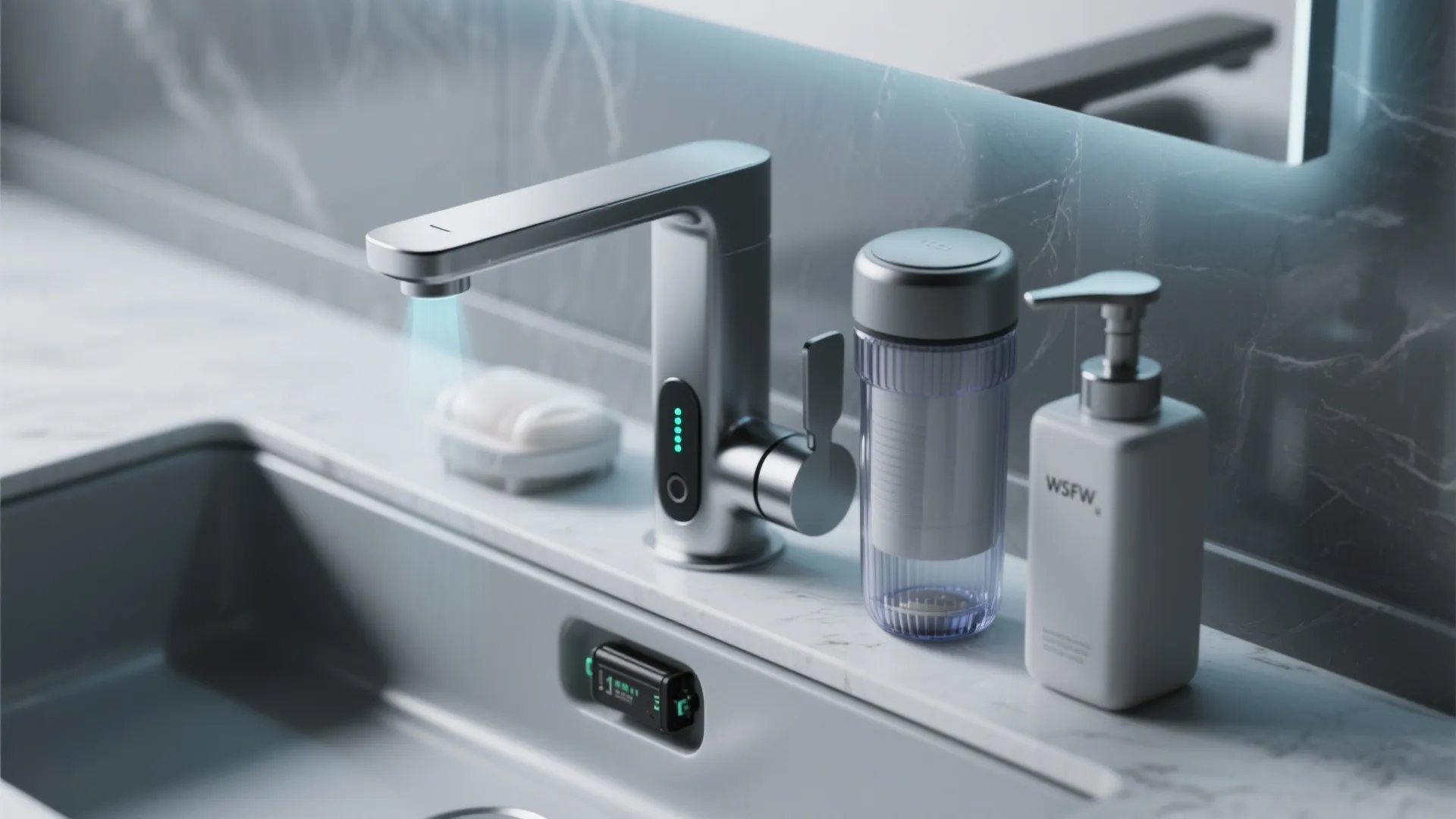 4. Touchless Main Faucet + Secondary Tap