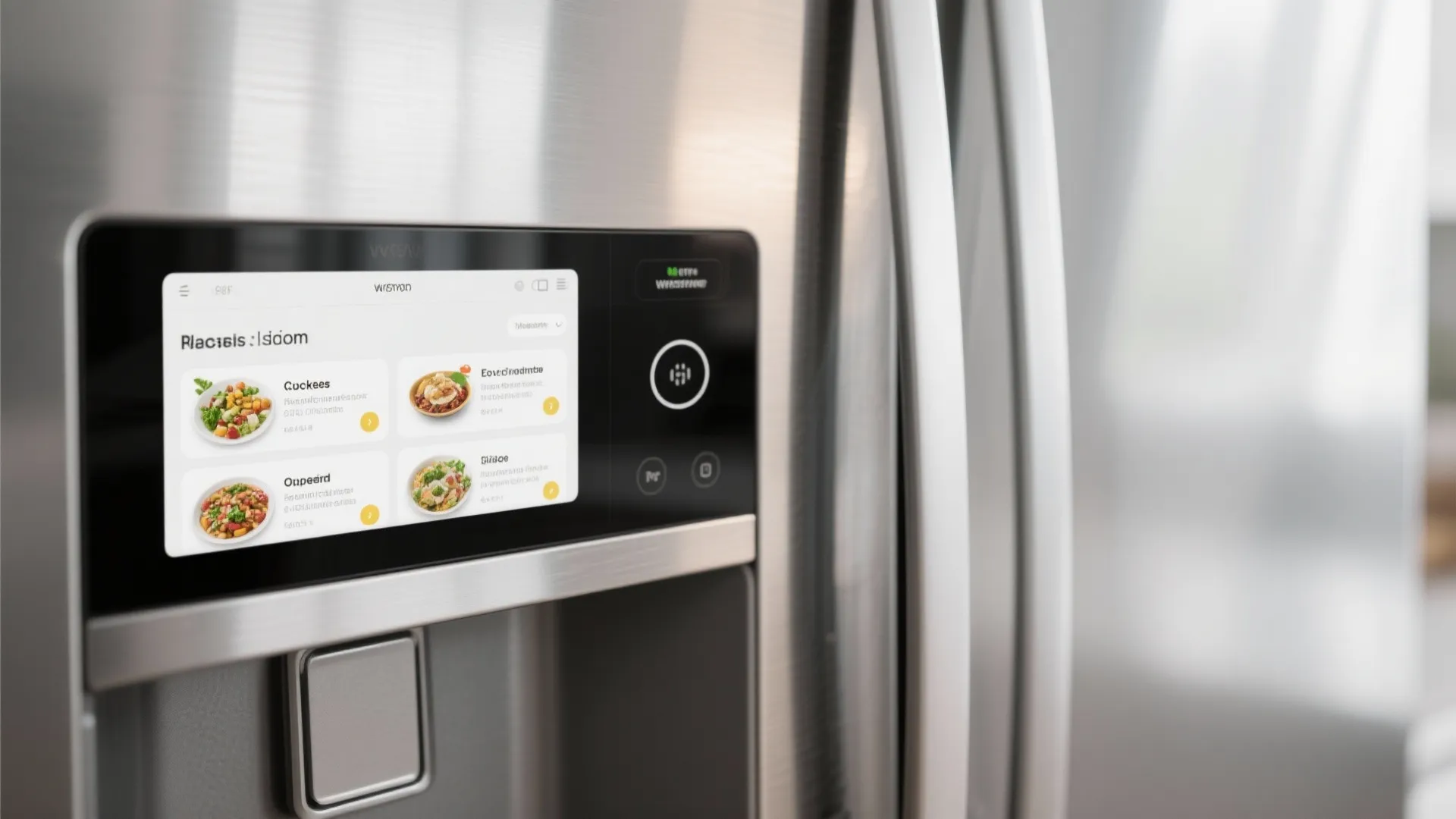 7. Refrigerator with Touchscreen Recipes