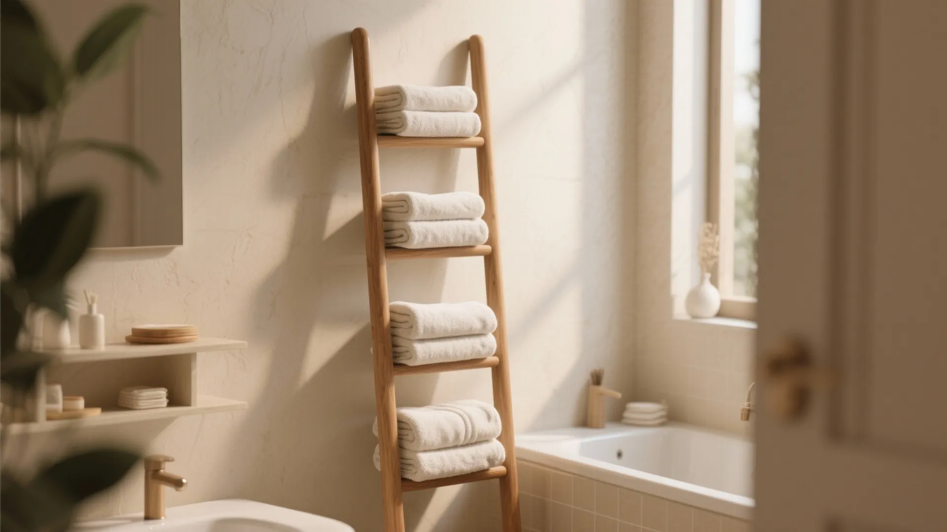 2. Vertical Towel Ladder
