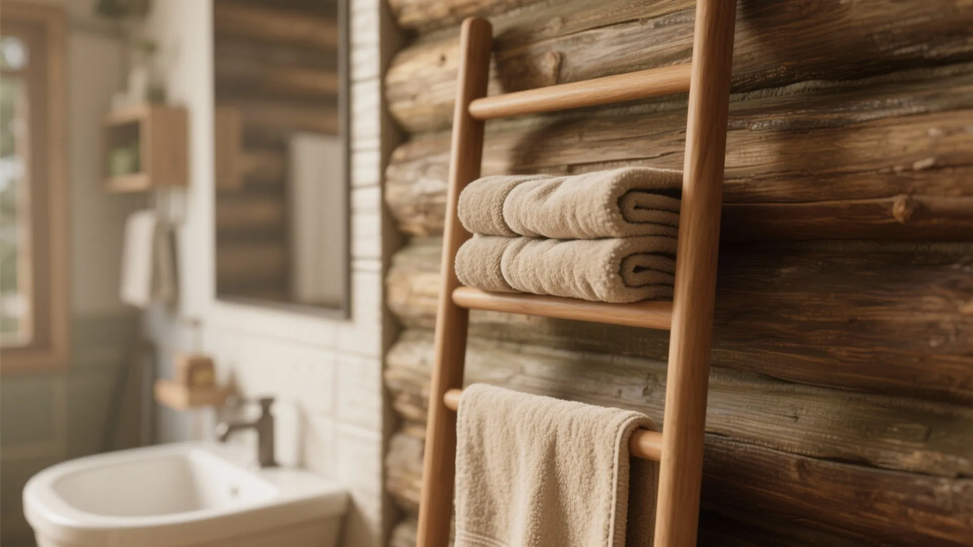 3. Vertical Towel Ladder