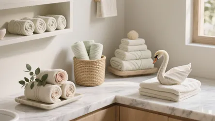 10 Bathroom Towel Decorative Folds for Stylish Baths