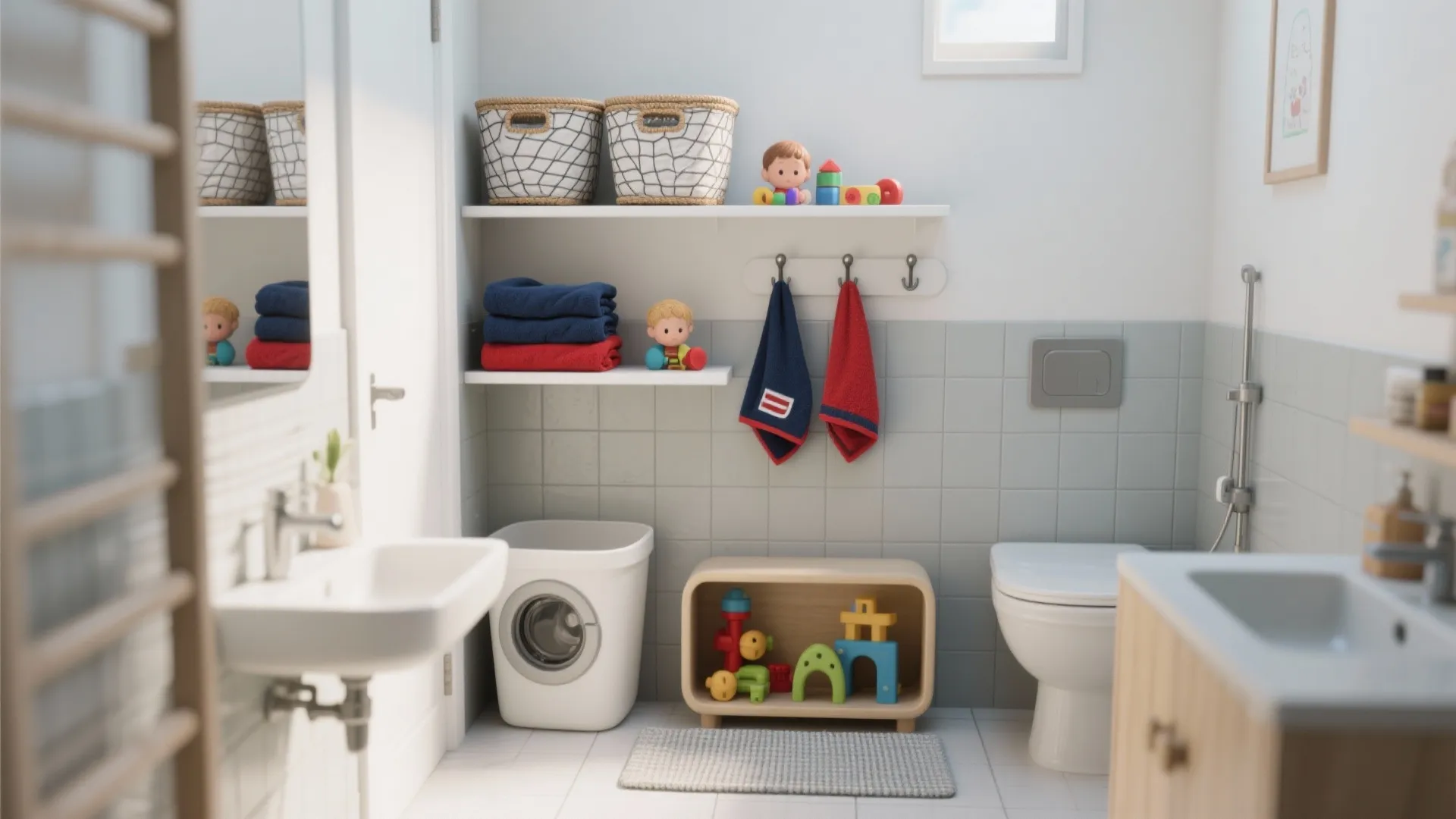 3. Functional Fun: Towels & Storage