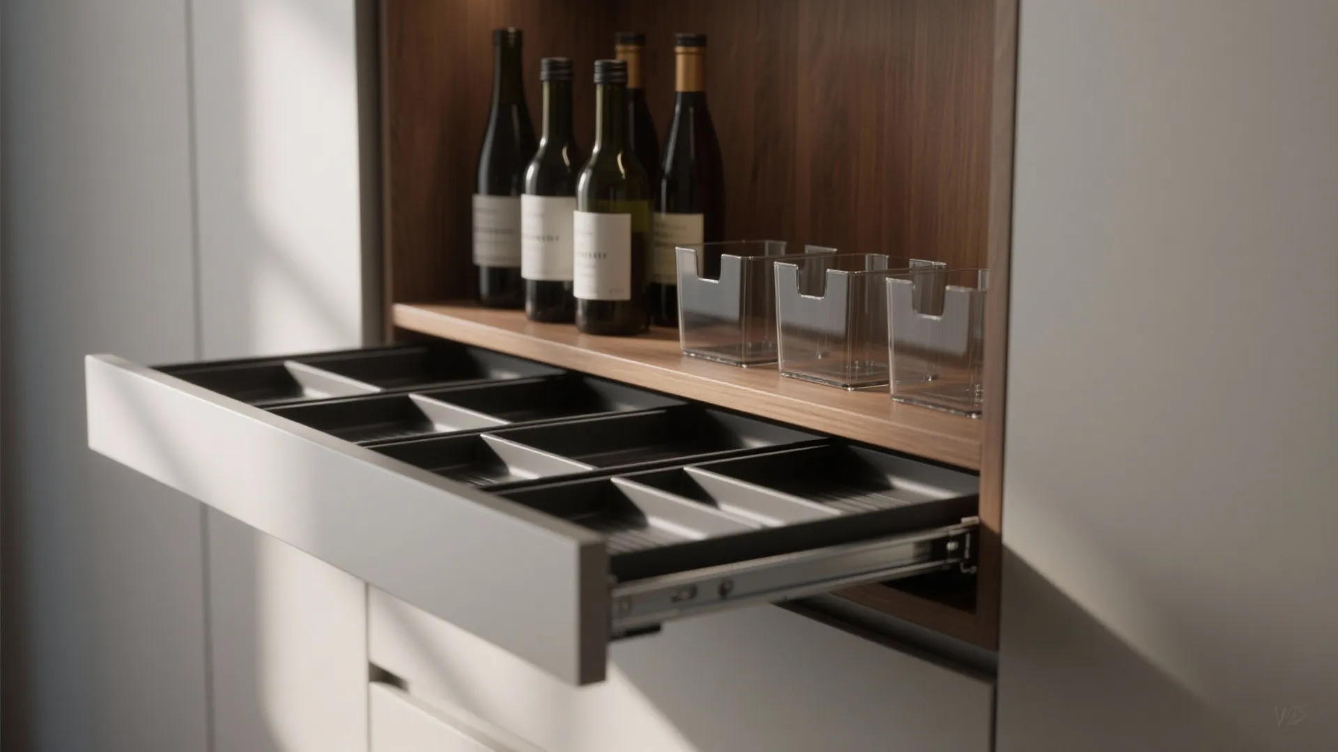 Slim Tall Wall Cabinet with Pull-Out Organizers