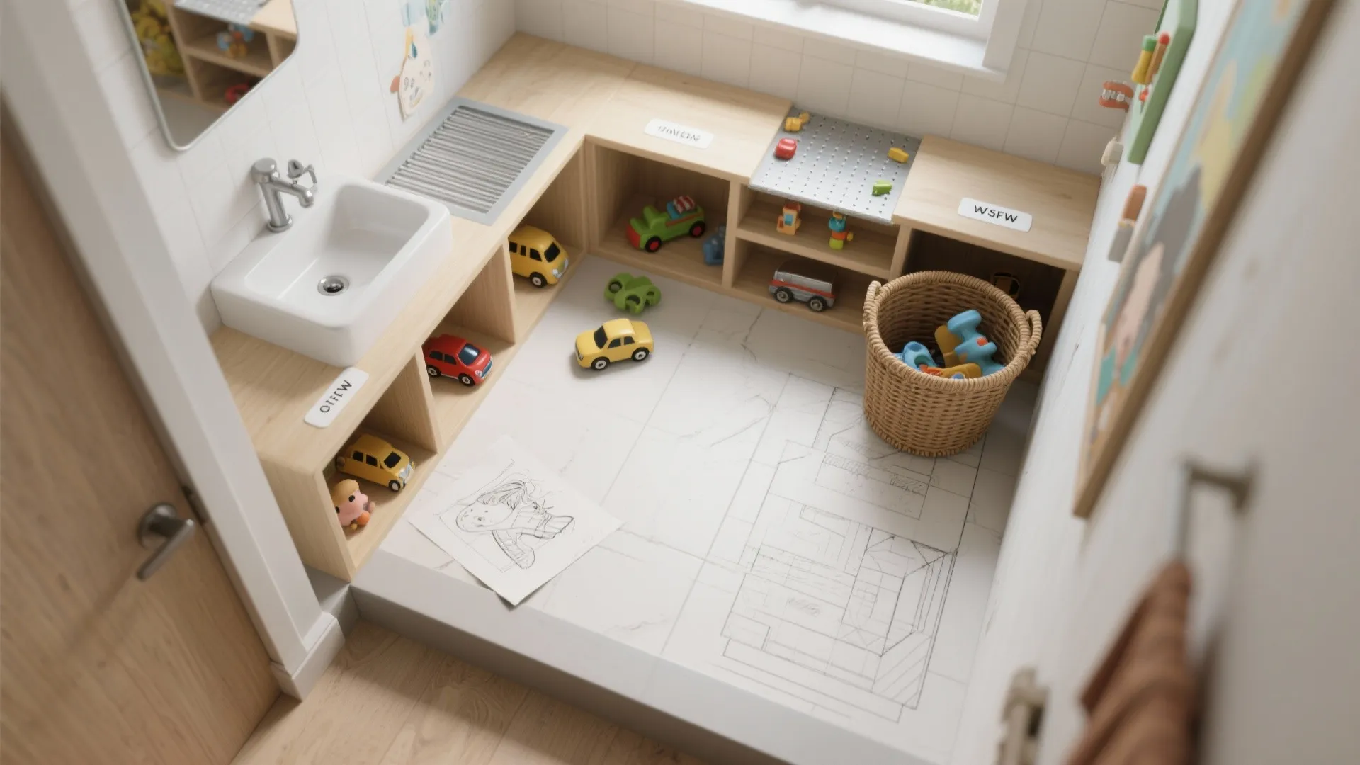 3. Toy-friendly storage and mounts