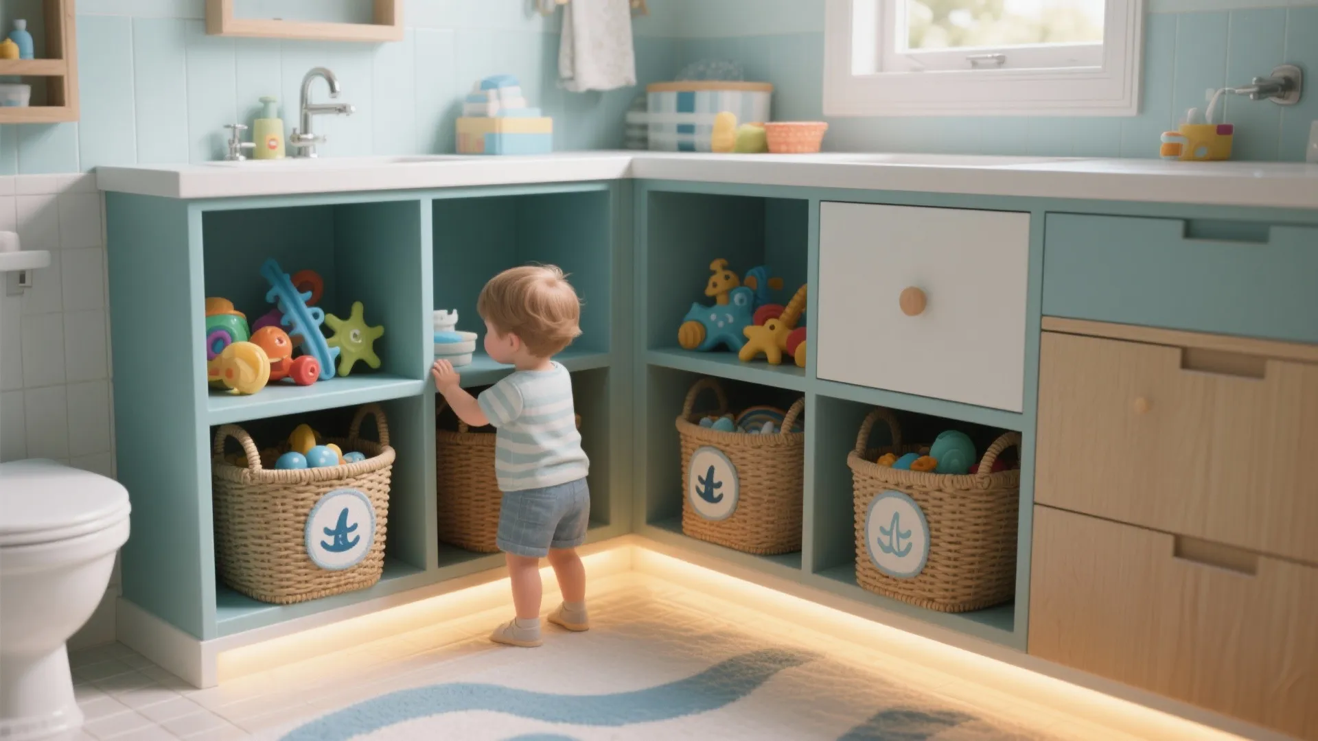 3. Toy-friendly storage that hides clutter