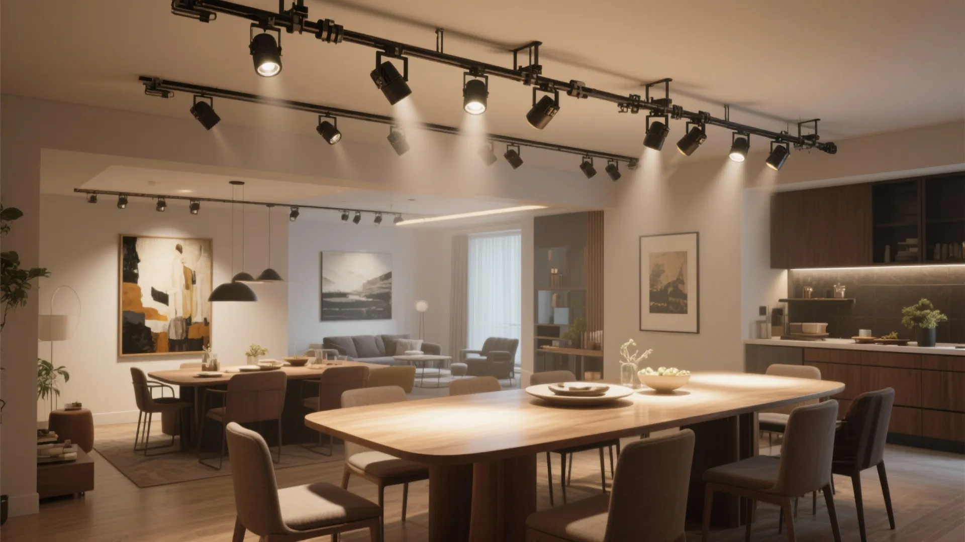 5. Integrated Track with Adjustable Spots