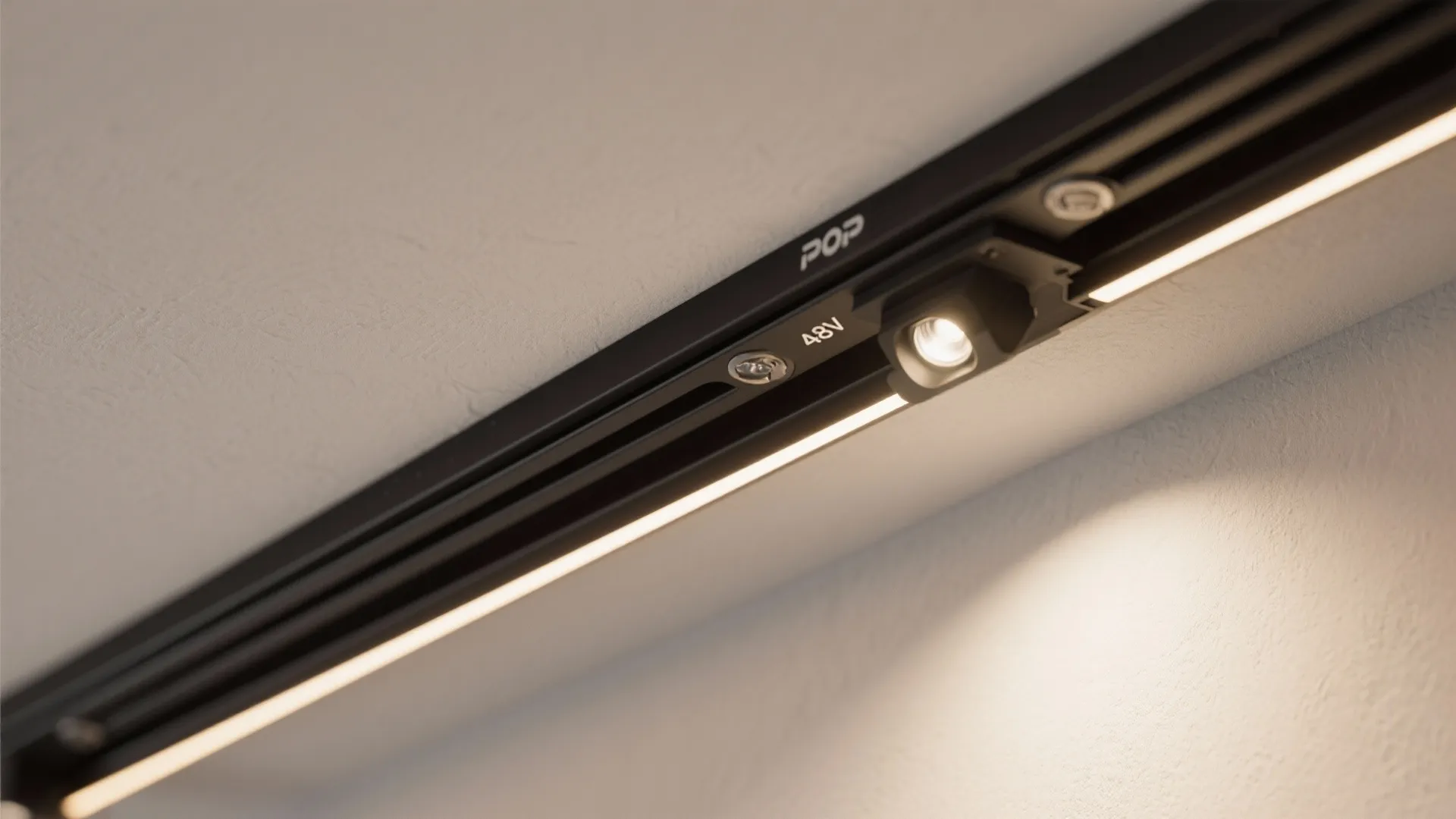 4) Perimeter Track + POP Channels: Flexible lighting scenes