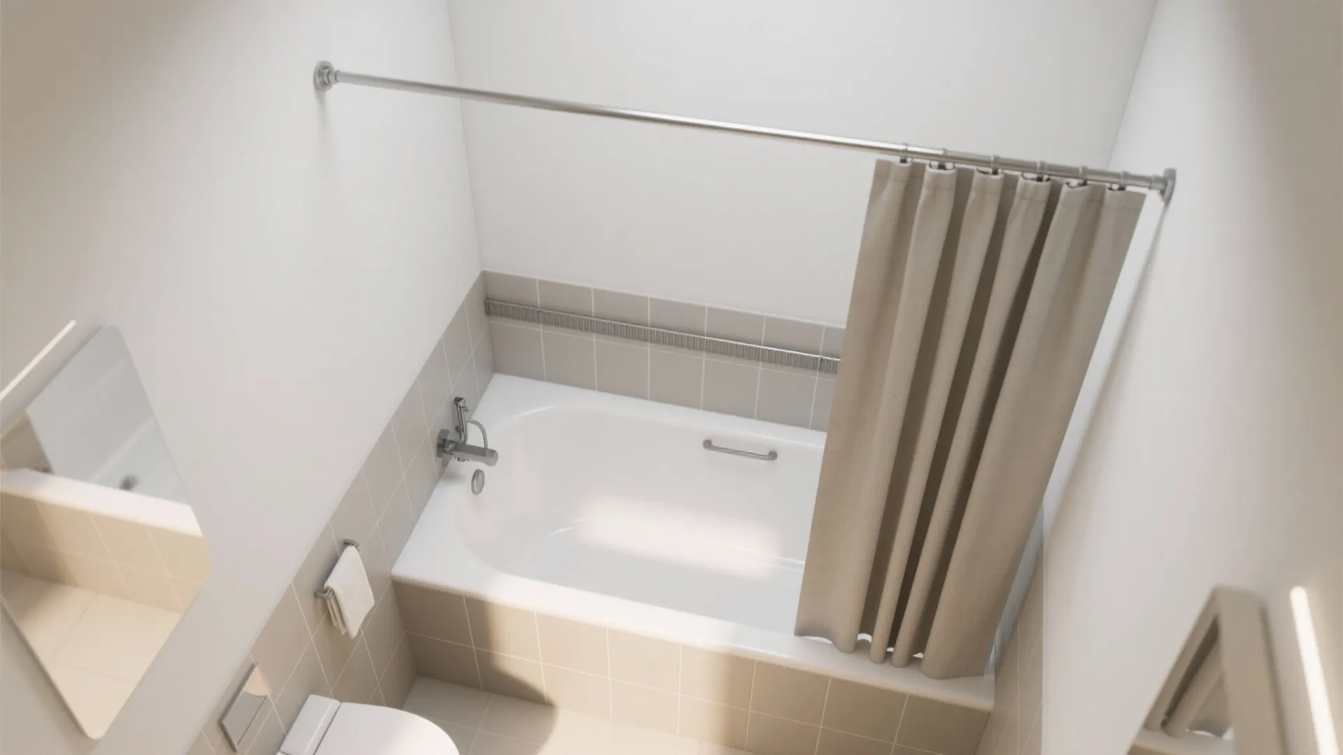 Ceiling-to-floor curtains for a hotel look