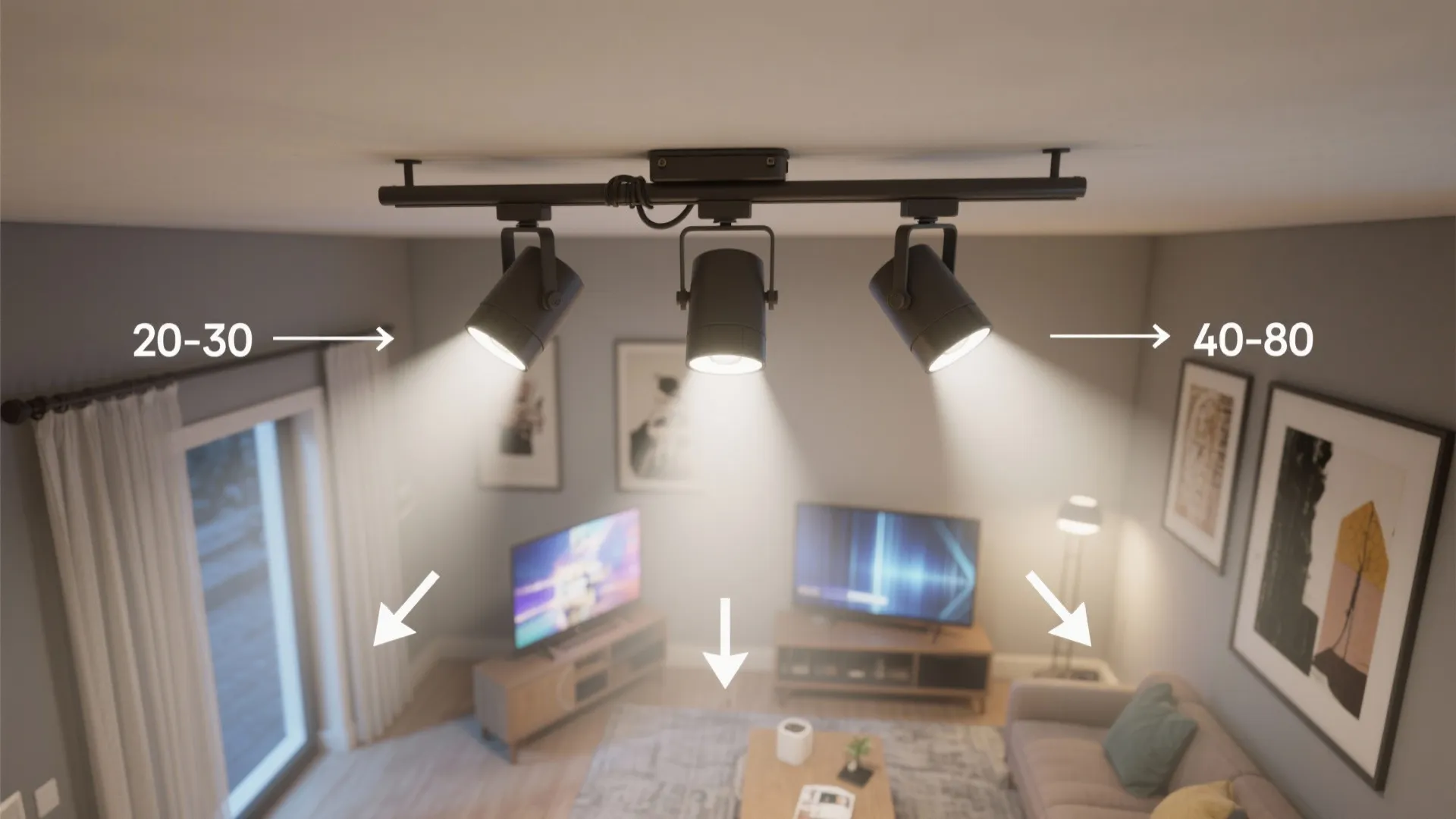 Slim LED track for flexible scenes