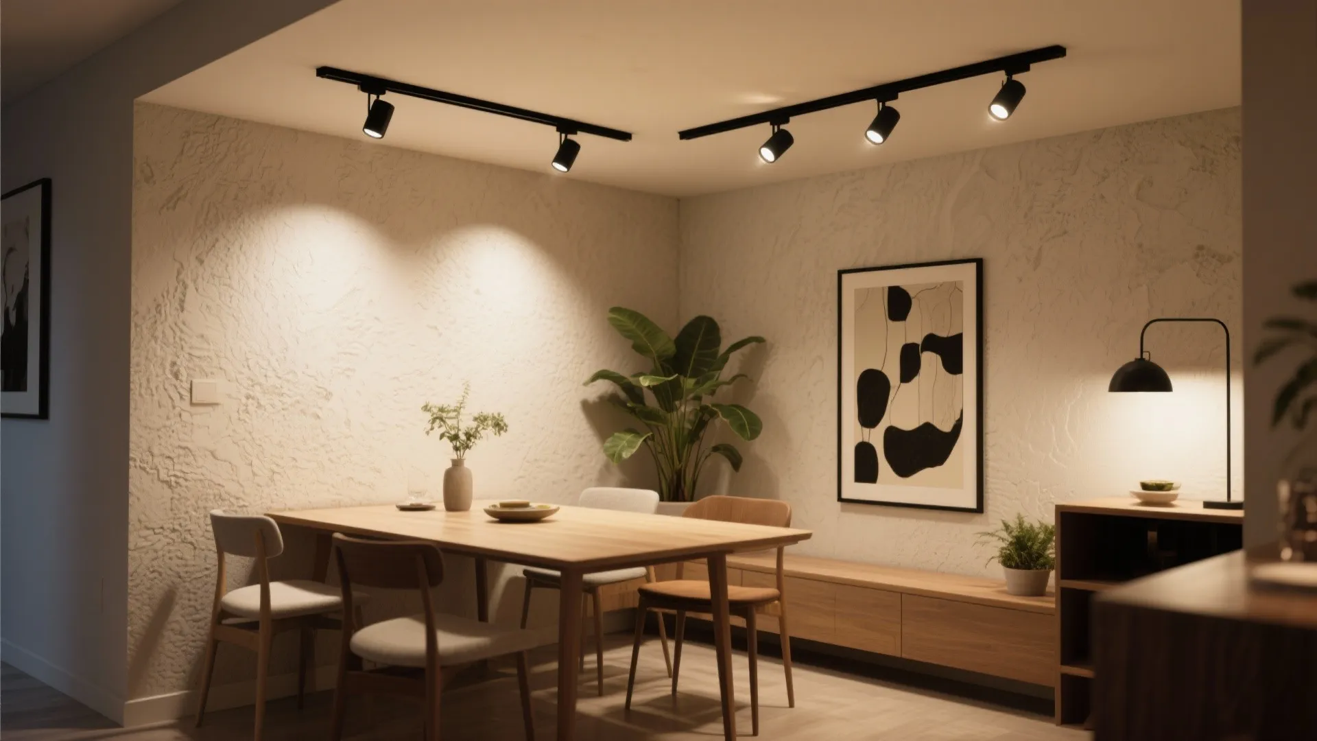 5. Track lighting and directional LEDs for flexible focus