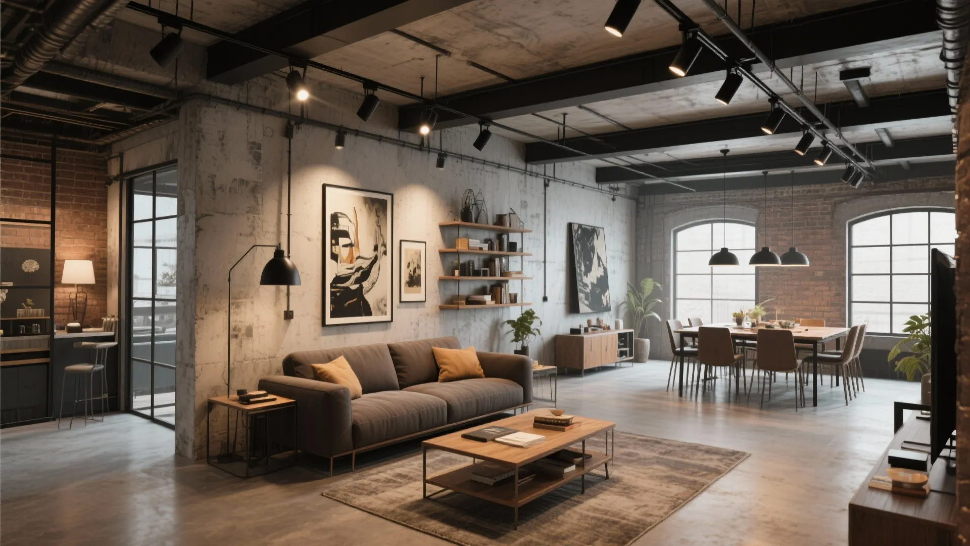 6. Track Lighting for Flexible Layouts