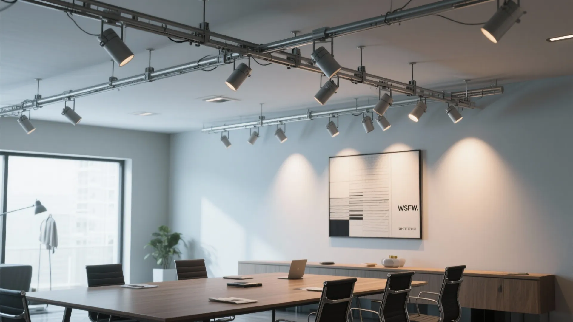 2. Track lighting for flexible focus